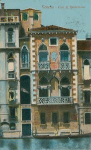 Casa di Desdemona (Desdemonasův dům), Benátky. Pohlednice odeslána v roce 1913. od Italian Photographer
