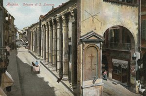Sloupce San Lorenzo, Milán (barevné foto) od Italian Photographer