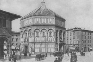 Florencie, Baptisterium (černobílá fotografie) od Italian Photographer