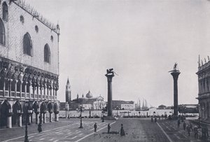 Itálie: Benátky, Piazzetta (černobílá fotografie) od Italian Photographer