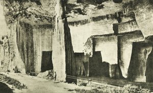 Latomia del Paradiso nebo dei Cordari (čb fotografie) od Italian Photographer