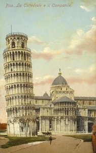Šikmá věž v Pise a katedrála v Pise od Italian Photographer