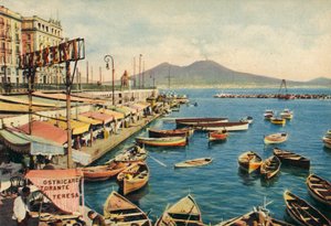 Neapol / Neapol: Santa Lucia s Vesuvem (barevné foto) od Italian Photographer
