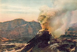Neapol / Neapol: Vesuv v erupci (barevné foto) od Italian Photographer