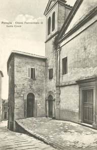 Perugia: farní kostel Santa Croce (čb fotografie) od Italian Photographer