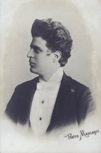 Pietro Mascagni, italský skladatel opery Cavalleria Rusticana (čb foto) od Italian Photographer