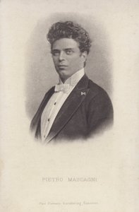 Pietro Mascagni, italský skladatel opery Cavalleria Rusticana (čb foto) od Italian Photographer