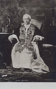 Papež Lev XIII (čb fotografie) od Italian Photographer