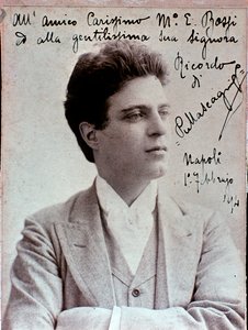 Portrét Pietra Mascagniho (1863-1945), italského skladatele od Italian Photographer