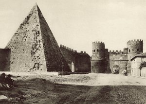 Pyramida Caius Cestius od Italian Photographer