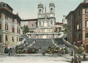 Řím, Španělské schody (barevné foto) od Italian Photographer