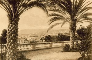 San Remo, Fra le Palme (černobílá fotografie) od Italian Photographer