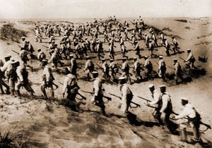 Italské vylodění v Benghází (nebo Benghází) (Libye) v kyrenajštině. od Italian Photographer