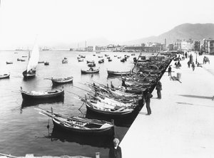 Přístav Palermo, Sicílie, kolem roku 1920 od Italian Photographer