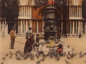 Benátky / Benátky: Piccioni (kolorovaná fotografie) od Italian Photographer