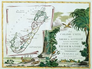 Mapa Bermud, 1775-85 od Italian School