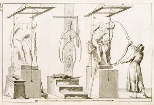 A Sculptors Studio, c.1800 od Italian School