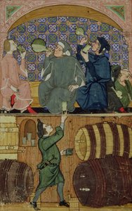 Přidat 27695 f.14 Drunkenness, from Treatise on the Vices (vellum) od Italian School