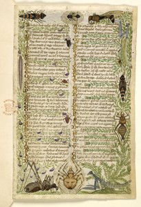 Přidat MS 28841 f.006r Listy z prozaického pojednání o Sedmi neřestí a verš o událostech z dějin Sicílie v době Fridricha II., od Cocharelliho, kolem 1330-40 od Italian School