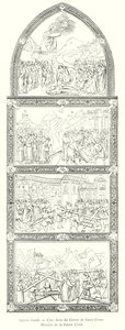Agnolo Gaddi, pravá strana sboru Santa Croce, Historie svatého Kříže (rytina) od Italian School