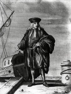 Admirál z benátského arzenálu (rytina) (černobílá fotografie) od Italian School