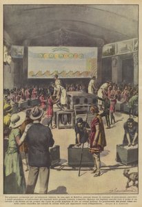 Originální ceremoniál pro originální tombolu (barevná litografie) od Italian School
