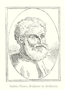 Andrea Pisano, sochař a architekt (rytina) od Italian School