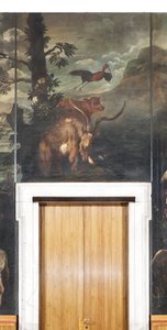 Zvířata, mýtus o Orfeovi, detail od Italian School