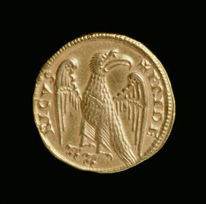 Augustalis z Fridricha II. (1198-1250), Království Sicílie a jižní Itálie, Mincovna Messina, 1231-50 (revers) (zlato) (avers viz 168052) od Italian School