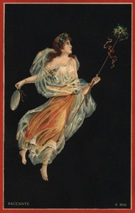 Baccante (barevná litografie) od Italian School