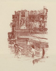 Římské lázně (litografie) od Italian School