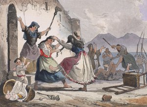 Rvačka mezi ženami od Italian School