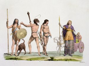 Britové, Kaledonci a královna Boadicea, deska 4 z Historie národů (akvatinta) od Italian School