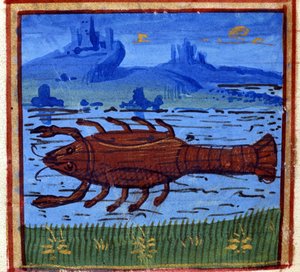 Znamení rakoviny. italský horoskop; poloviny 15. století. od Italian School