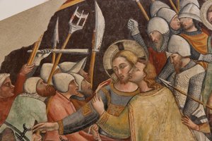 Zajetí Krista, mistrem pravé apsidy svatého Františka v Montefalcu, samostatná freska, konec XIV. od Italian School