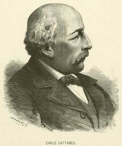Carlo Cattaneo (rytina) od Italian School
