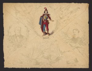 Cassio, z opery Giuseppe Verdiho Otello, založené na hře Williama Shakespeara (barevné lito) od Italian School