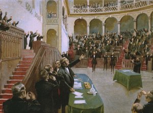 Cavour přiměl 18. února 1861 tleskat prvnímu italskému národnímu parlamentu králi Viktoru Emanuelovi II. (1820-78), ilustrace z alba o historii Risorgimenta vyrobeného pro čokoládu od Italian School