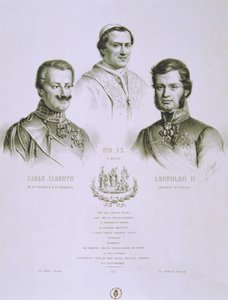 Charles Albert, Pius IX a Leopold II, 1848 od Italian School
