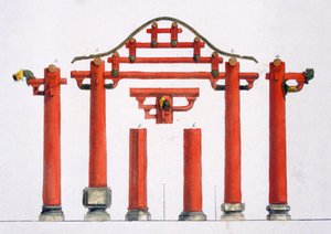 Čínské dřevěné architektonické prvky, c.1820-30s