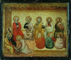 Kristus umývá učedníkům nohy, Arezzo, kolem roku 1390 od Italian School