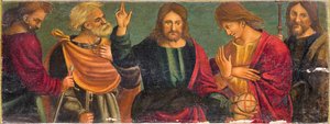 Kristus se čtyřmi apoštoly od Italian School