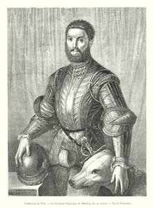 Sbírka Pitti, kardinál Hippolyte de Medici, syn Juliena, Pontormo (rytina) od Italian School
