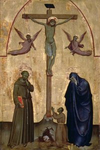 Ukřižování se sv. Františkem z Assisi a donátorem (tempera na panelu)