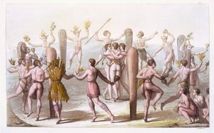Tance původních obyvatel Virginie, kolem roku 1820 od Italian School