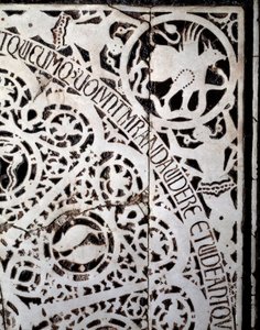 Detail z původní mramorové podlahy 11.-13. století od Italian School