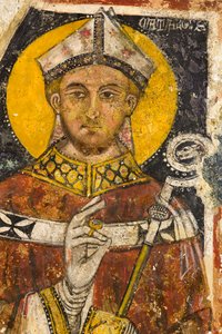Detail triptychu s obrazem San Cataldo, krypta katedrály od Italian School