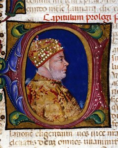 Doge Antonio Venier, iluminovaný portrét z roku 1382, od Italian School