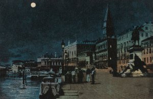 Dóžecí palác (barevná litografie) od Italian School