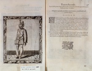 Dvojstrana Le Gratie dAmore (Le Grazie dAmore) od italského tanečníka Cesare Negriho s názvem Il Trombone (1536-1604), smlouva o tanci od Italian School